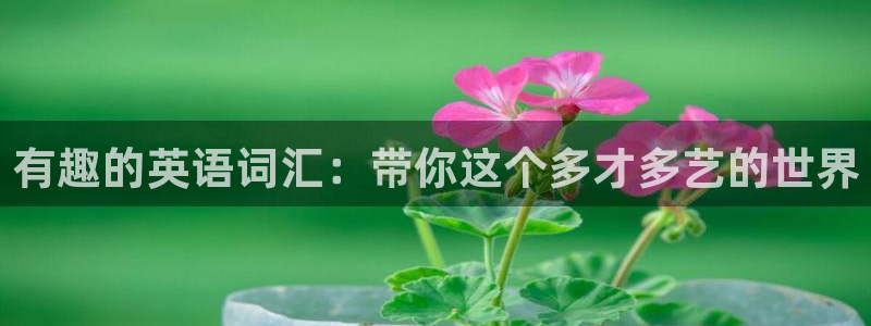 壹号app官网版下载：有趣的英语词汇：带你这个多才多艺的世界